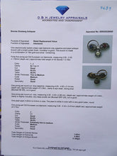 Antique Victorian brooch gold silver diamonds ruby sapphire pearl symbolic (7639)