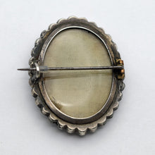 Bresse Enamel antique Victorian brooch locket silver gold paste French (7646)
