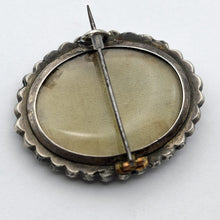 Bresse Enamel antique Victorian brooch locket silver gold paste French (7646)