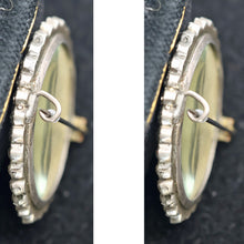 Bresse Enamel antique Victorian brooch locket silver gold paste French (7646)