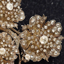 Antique Victorian Brooch gold silver diamonds floral trembles transforms (7659)