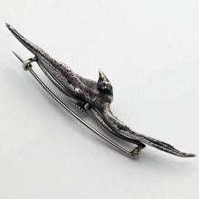 Mellerio dits Meller antique brooch flying bird duck silver gold French (7673)