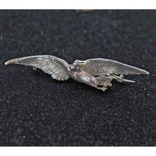 Mellerio dits Meller antique brooch flying bird duck silver gold French