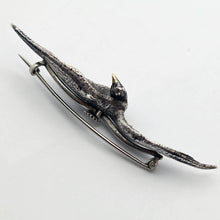 Mellerio dits Meller antique brooch flying bird duck silver gold French (7673)