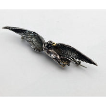 Mellerio dits Meller antique brooch flying bird duck silver gold French (7673)