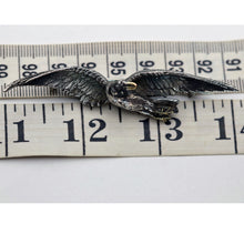 Mellerio dits Meller antique brooch flying bird duck silver gold French (7673)