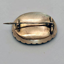Antique Georgian Sentimental Brooch Miniature Eye Portrait Paste Gold (7713)