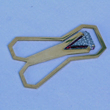 Asprey & Co Man's Art Deco money clip 18k gold diamonds rubies London 1937(7356)