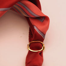 Antique Victorian gold garnet snake scarf dress handky clip clasp French (7564)