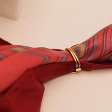 Antique Victorian gold garnet snake scarf dress handky clip clasp French (7564)