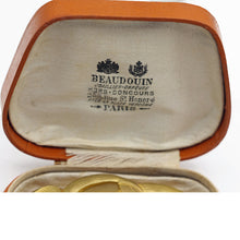 Beaudouin Antique Art Nouveau Hair Comb in original box gilded enamelled (7614)