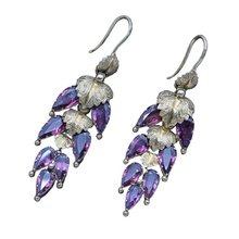 Antique Georgian Earrings ear Pendants 15k Gold Garnets English (5968)