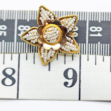 Antique Vintage Earrings Pearls Gold Bukhara Uzbekistan Ethnic beauty (6174)