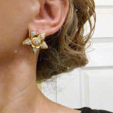 Antique Vintage Earrings Pearls Gold Bukhara Uzbekistan Ethnic beauty (6174)