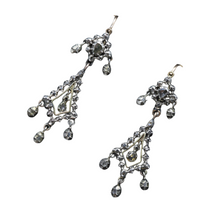 Antique Georgian Earrings Ear Pendants Gold Silver Diamonds France 18C (6300)