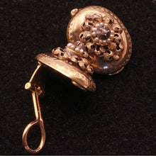 Antique Victorian Earrings 18k Gold Rose Cut Diamonds Pearls Silver (6528)