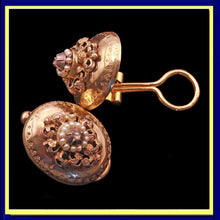 Antique Victorian Earrings 18k Gold Rose Cut Diamonds Pearls Silver (6528)