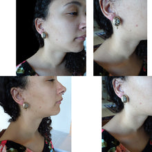 Antique Victorian Earrings 18k Gold Rose Cut Diamonds Pearls Silver (6528)