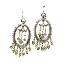 Antique Victorian Earrings Ear Pendants 14k Gold Long Dangling Revival (6692)