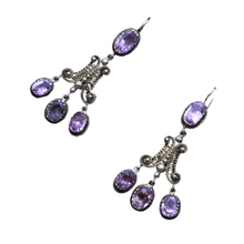 Antique Georgian Earrings 15ct Gold Pink Topaz Girandole Cannetille Dangle (6713)