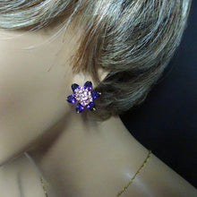 Van Cleef & Arpels Hawaii Earrings pink sapphires amethysts 18k gold signed (7331)