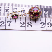 Antique Victorian earrings dangle ear pendants gold garnet diamond unique (7370)