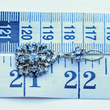 Antique Georgian earrings dangle ear pendants gold silver diamonds (7438)