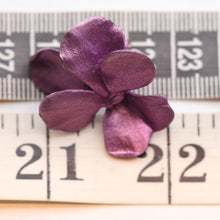 JAR Joel Arthur Rosenthal pansy Earrings 18k gold pink aluminium Vintage (7449)