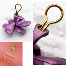 JAR Joel Arthur Rosenthal pansy Earrings 18k gold pink aluminium Vintage (7449)