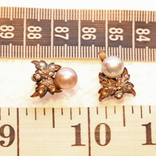 Attributed Frida Kahlo vintage earrings diamonds pearls silver gold (7464)