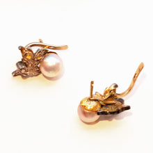 Attributed Frida Kahlo vintage earrings diamonds pearls silver gold (7464)