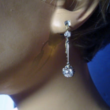 Antique Victorian Nouveau earrings gold platinum diamonds Dormeuse sleepers(7544