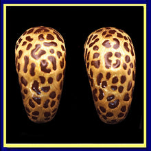 Christian Dior Earrings earrings clip on 18k gold enamel Mitzah leopard