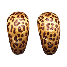 Christian Dior Earrings earrings clip on 18k gold enamel Mitzah leopard (7547)