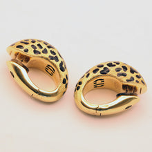 Christian Dior Earrings earrings clip on 18k gold enamel Mitzah leopard