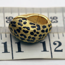 Christian Dior Earrings earrings clip on 18k gold enamel Mitzah leopard (7547)