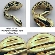 Christian Dior Earrings earrings clip on 18k gold enamel Mitzah leopard (7547)