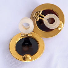 Antique Etruscan Revival earrings gold hardstone cameos snakes Hermes gods(7571)