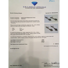 Antique Art Deco earrings ear pendants diamonds emeralds rubies silver (7604)