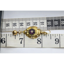 Antique Victorian earrings long ear pendants gold pearls amethysts French (7618)