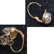 Antique Georgian Earrings diamonds, gold, silver Day Night Top Drop French (7631)