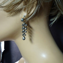 Antique Georgian Earrings diamonds, gold, silver Day Night Top Drop French (7631)