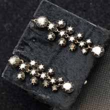 Antique Georgian Earrings diamonds, gold, silver Day Night Top Drop French (7631)