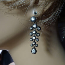 Antique Georgian Earrings diamonds, gold, silver Day Night Top Drop French (7631)