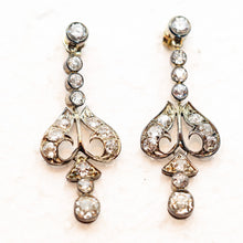 Antique earrings diamonds white gold ear pendants dangle drop earrings