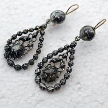 Antique Georgian Victorian diamond earrings ear pendants French silver gold