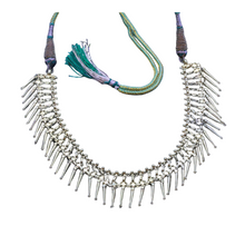 Antique Necklace 18k Gold Fringe Indian Wedding Bride Marriage adjustable (6444)