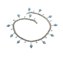 Antique Victorian Necklace 14k Gold Turquoise Pearls Revivalist (6504)