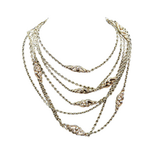 Antique Sautoir Long Chain Necklace 14k Gold Victorian Art Nouveau (6606)