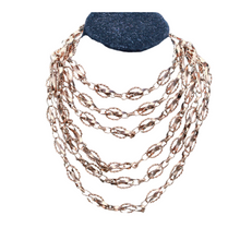 Antique Long Chain Necklace Sautoir 14k Red Gold Versatile (6766)